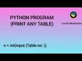 Python Tutorial - Display the Multiplication Table Python Tutorial how to create in python