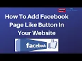 How To Add Facebook Page Like Button In Your Html And Php Website