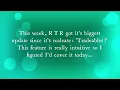 RTR Tradeables Update