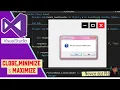 How to create Minimize Maximize and close button in Vb net Visual Basic