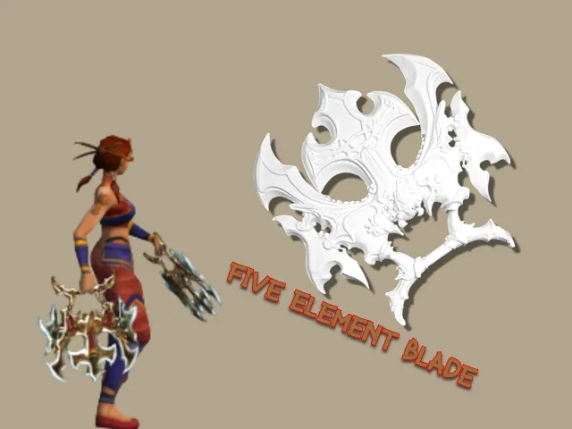 Metin2 Five Element Blade daggers STL • 3D Printable Cosplay Weapon • Metin II Prop File video thumbnail