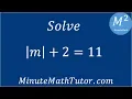 Solve m 2 11