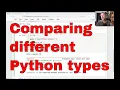 Comparing different types in Python When you can and can t and what you can do about it