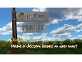 Python Pointers how to make a decision based on user input