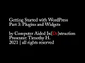 Getting Started with WordPress Part 3 Plugins and Widgets
