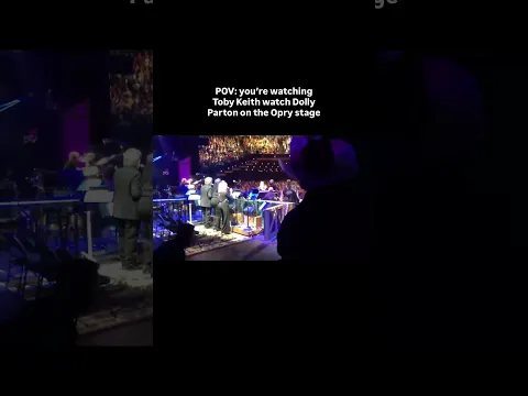 Toby stood side stage at the @Opry and said it best…“unbelievable!” #dollyparton #tobykeith
