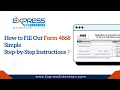 How To Fill Out Form 4868 Simple Step-by-Step Instructions