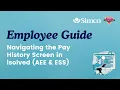 Navigating the Pay History Screen in isolved AEE ESS Employee Guide