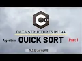 Quick Sort Algorithm How Quick Sort Works Example Diagram Part - 1 Sorting Algorithms