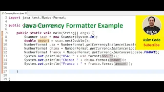 Java Currency Formatter Example