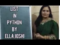 List in python by Ella joshi