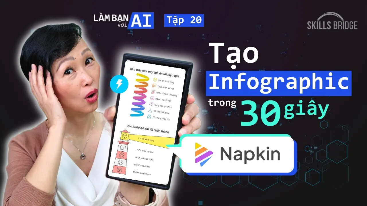 Outline Video Tự Động Tạo Infographic Nhanh Đẹp Với Napkin AI (Hướng Dẫn Từng Bước) | Làm Bạn Với AI EP20