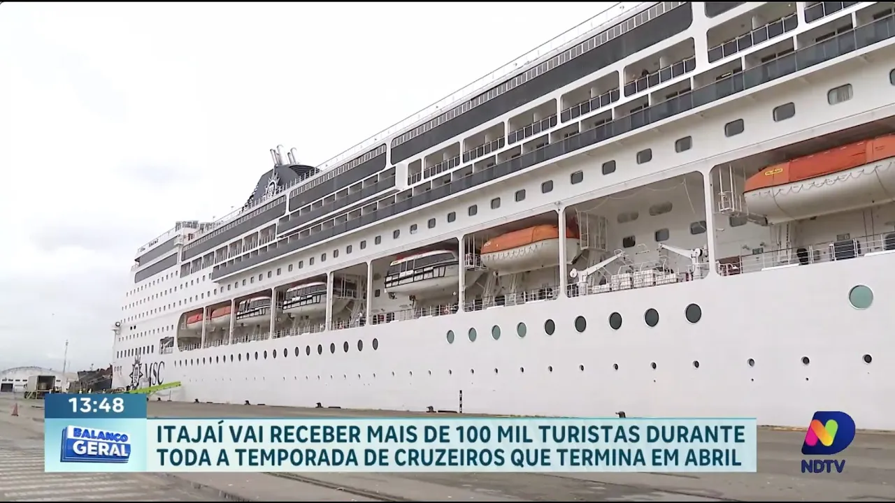 Itajaí recebe recorde de cruzeiristas: mais de 100 mil turistas na temporada