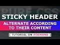 Sticky Header Alternate According To Their Content - Pure CSS Sticky Heading Text of Each Section