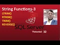 SQL Server Tutorial-32 String Functions - 3 Ltrim Rtrim Trim Reverse Bangla