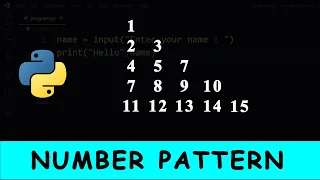 Python Program To Print Number Pattern in Right Triangle Shape 08