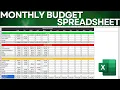 How to Make a Monthly Budget Excel Spreadsheet Cashflow Income Fixed and Variable Expenses