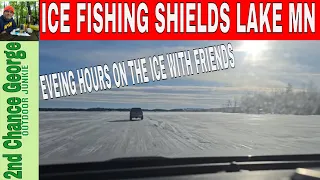 Ice fishing with Josh and Rhonda Shields Lake Rice County MN