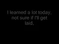 Blink 182 Reckless Abandon lyrics