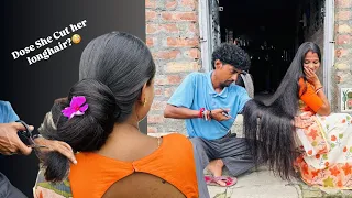 finally she decided to cut her hair what happens next long hair play by male 