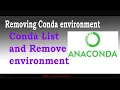 Removing Conda Environment - List and remove conda environment