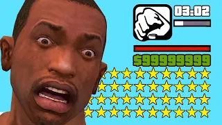 GTA SAN ANDREAS pero tengo 100 ESTRELLAS de búsqueda ⭐️😱