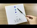 Daily Challenge Easy Acrylic Paint Seaside of the Indian Ocean