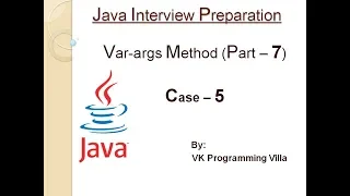 Java Var args Method - Case
