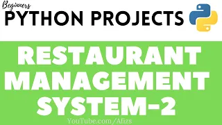 Python Projects - 1 Restaurant Management System