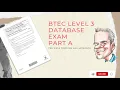 BTEC Level 3 Database Exam - Part A