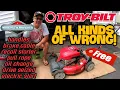 TROY BILT 21 BRIGGS QUANTUM 190CC 6 75 SELF PROPELLED LAWN MOWER RECOIL STARTER CARBURETOR CLEAN