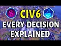 Civ 6 EVERY DECISION EXPLAINED The Ultimate Deity Science Playthrough Civilization VI
