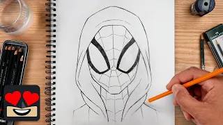 How To Draw Miles Morales Spider Man | Beginner Drawing Tutorial (Step-by-Step)