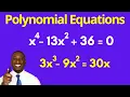 Solving Polynomial Equations by Factoring for BEGINNERS