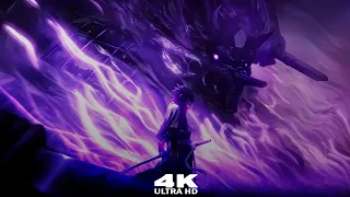 Sasuke Uchiha And Susano 4K Purple Glow Aura Live Wallpaper Screensaver