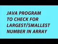Java program to check for element in an array Java Programs for beginners
