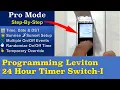How to Program the Leviton 24 Hour Timer Switch VPT24 Part I - Pro Mode