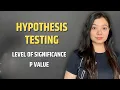 Hypothesis Testing Null and Alternate Hypothesis Level of Significance P Value Statistics