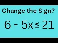 Inequalities - When do you flip the SIGN