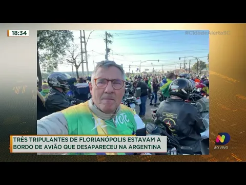 Avião que desapareceu na Argentina levava três tripulantes de Florianópolis