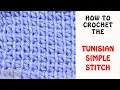 How to Crochet the Tunisian Simple Stitch including increases and decreases