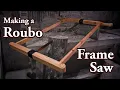 Making a Roubo Frame Saw hand-milling a log with it