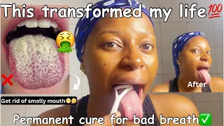 Download How to use a tongue scraper for bad breath and mouth odor | how to get rid of bad breath 🤮 MP3