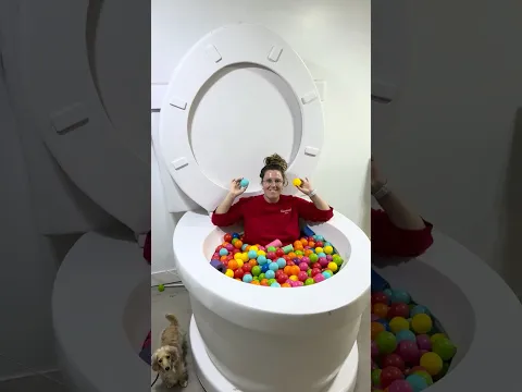 Funniest Joke Ever in the Play Balls in the Worlds Largest Toilet #shorts