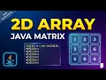 2-D Array in Java Matrix Program Explained Part 8 Theory Practical Example