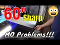 Sharp Aquos 60 LED TV repair Part 2 I GOT DOG-WALKED ON THIS ONE