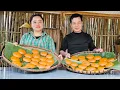 Lagu The process of making sticky rice cakes, traditional dishes of the ethnic people Vietnamese 