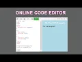 How to create a W3 schools code editor with JavaScript