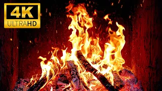Cozy Fireplace 4K UHD Crackling Fire Sounds For Deep Relaxation Study Fireplace Ambience 