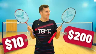 Download $10 vs $200 Badminton Racket MP3